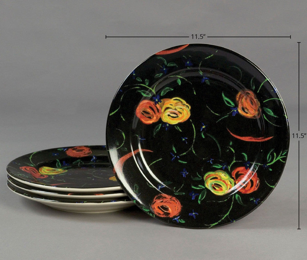 Porcelain Round Rose Plate