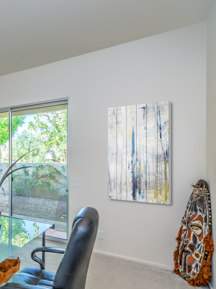 "Tall and Bright" Painting Print on White Wood, 30"x45"