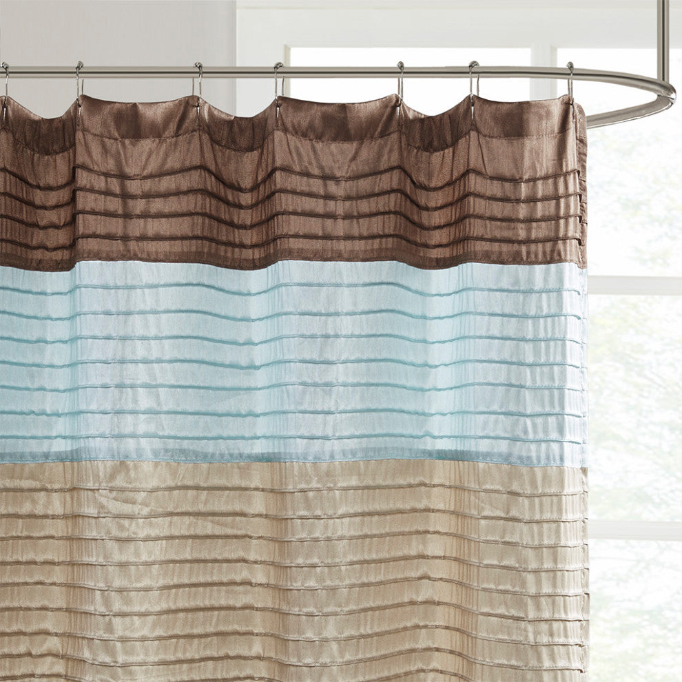 Madison Park Amherst Faux Silk Shower Curtain