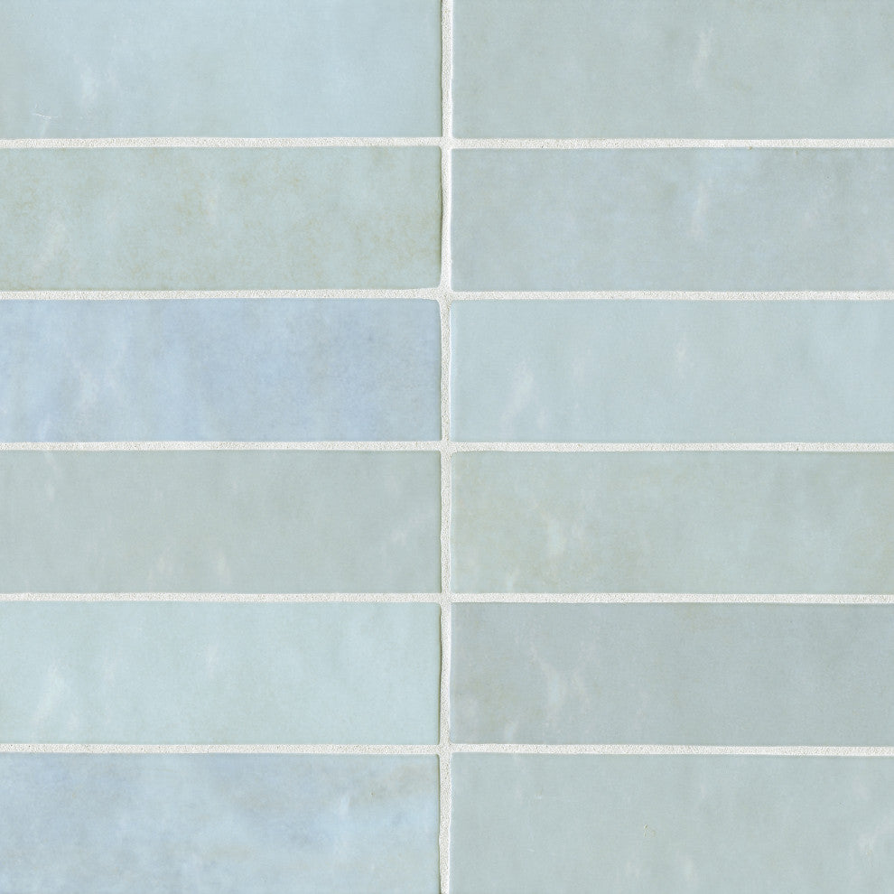 Cloe 2.5"x8" Artisan Ceramic Subway Tile, Baby Blue