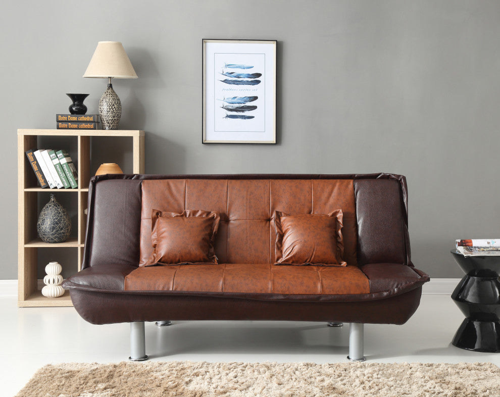 Sofa Bed, Brown 2-Tone