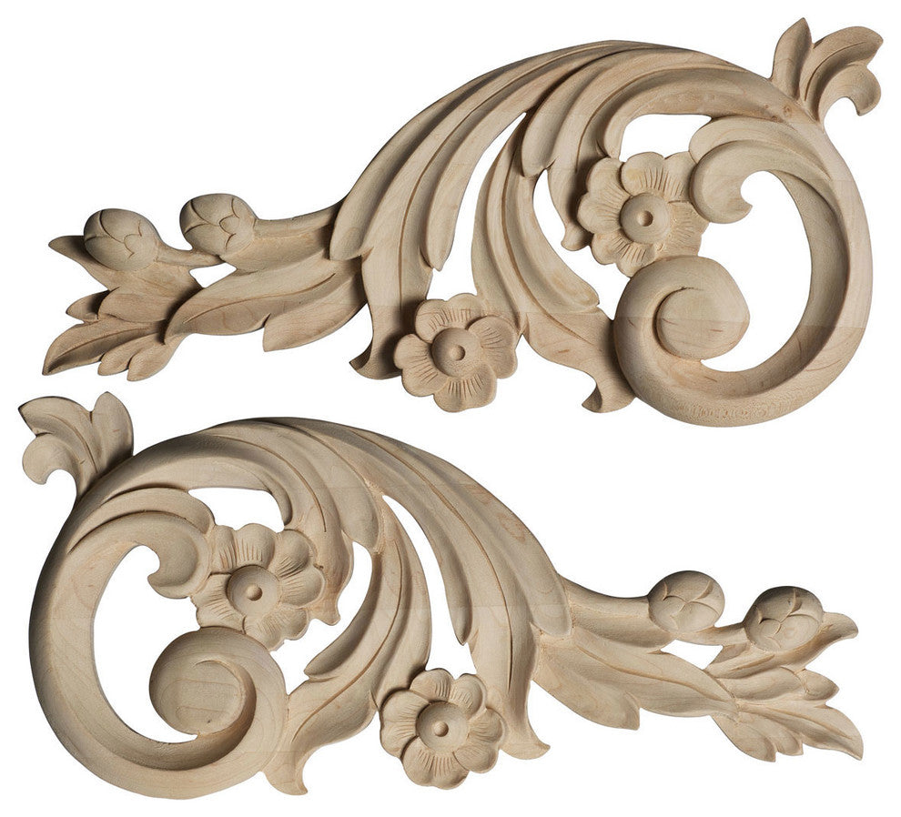Small Springtime Scrolls (Pair), Lindenwood