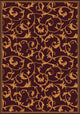 Any Day Matinee Rug, Acanthus, Burgundy, 7'8"x10'9"