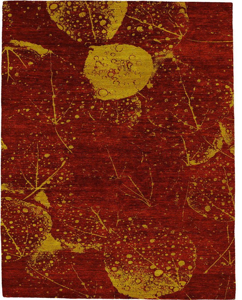 Cephus B Hand Knotted Tibetan Rug, 6'x9'