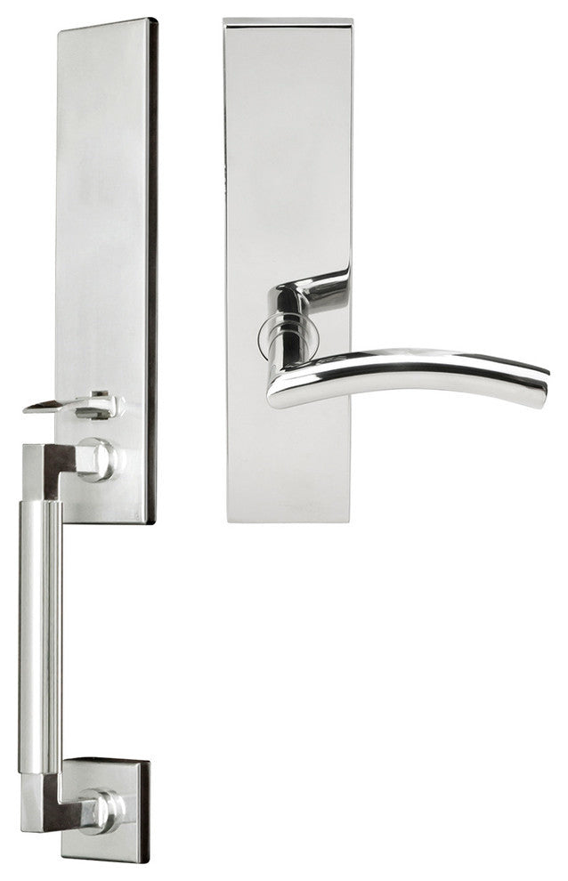 Brussels Lever, Mortise Dummy Handleset, Right Hand, Polished Stainless Steel