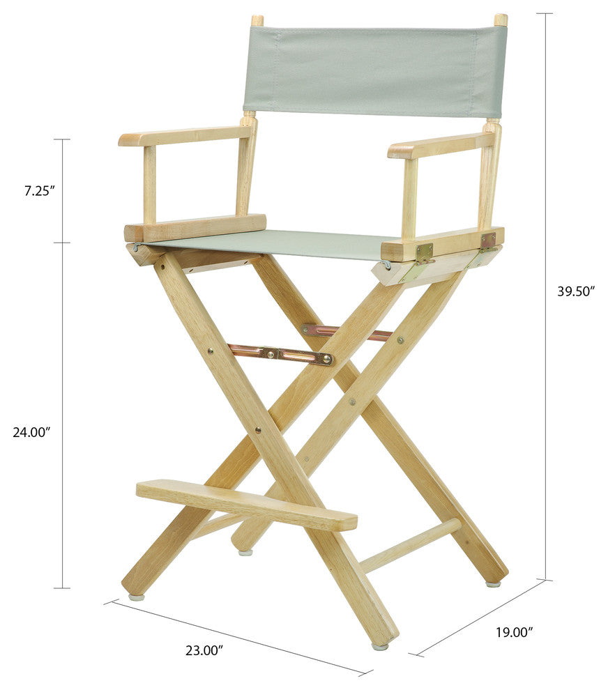 024" Director's Chair Natural Frame-Gray Canvas