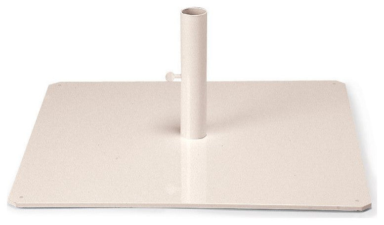 24" Square Powdercoated Steel Umbrella Base, Snow