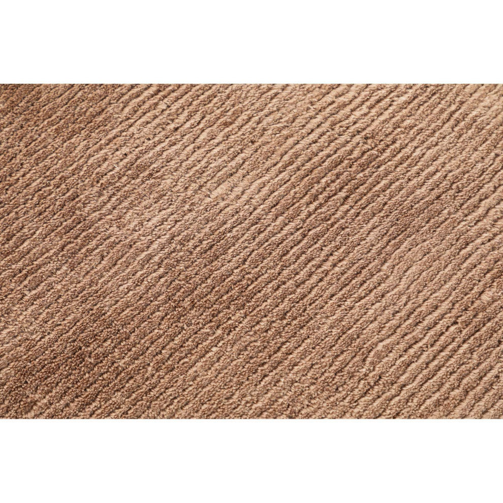 Hue Solid Area Rug, Brown, 6'x9'