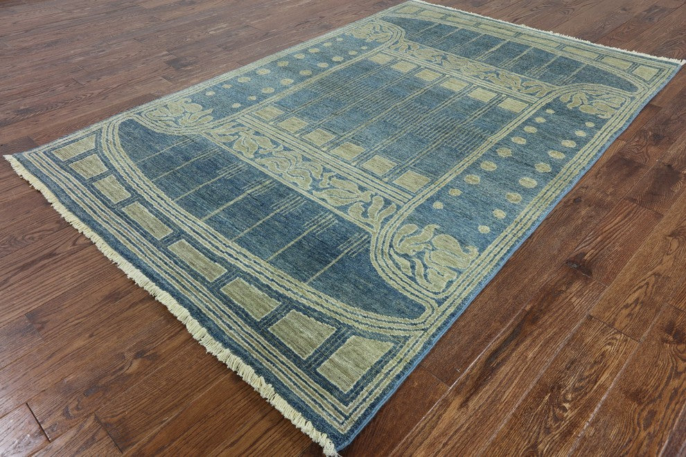 5'x8' Modern Oriental Handmade Gabbeh Area Rug, W2093