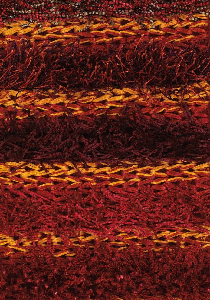 Lavasa Contemporary Area Rug, Red, 5'x7'6"