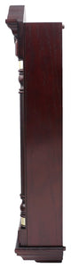 Seiko Clocks, Dark Brown Solid Oak Case Wall Clock With Pendulum and Chime