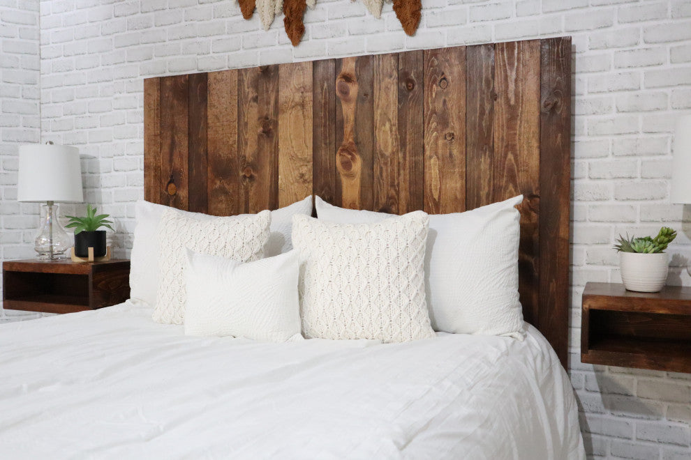 Handcrafted Headboard, Leaner Style, Foxy Brown, King