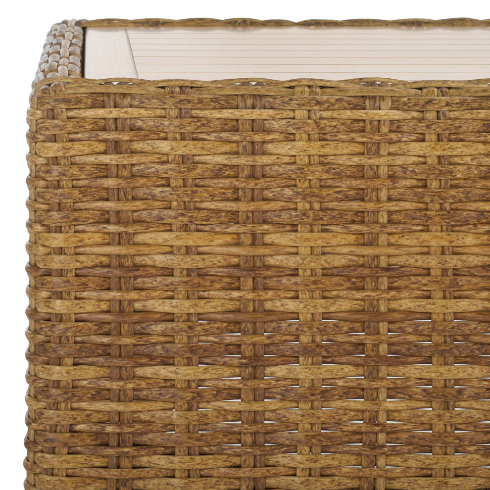 Safavieh Couture Indoor-Outdoor Margarita Wicker Coffee Table, Natural