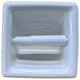 Porcelain Recess Niche Tissue Toilet Paper Holder Bathroom Shower Premade, White Glossy