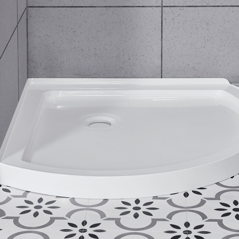 OVE Decors Breeze 34 in. Shower Kit w/ Walls,Base,Clear and Chrome Finish