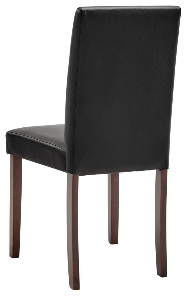 Prosper Faux Leather Dining Side Chair Set of 2 - Black