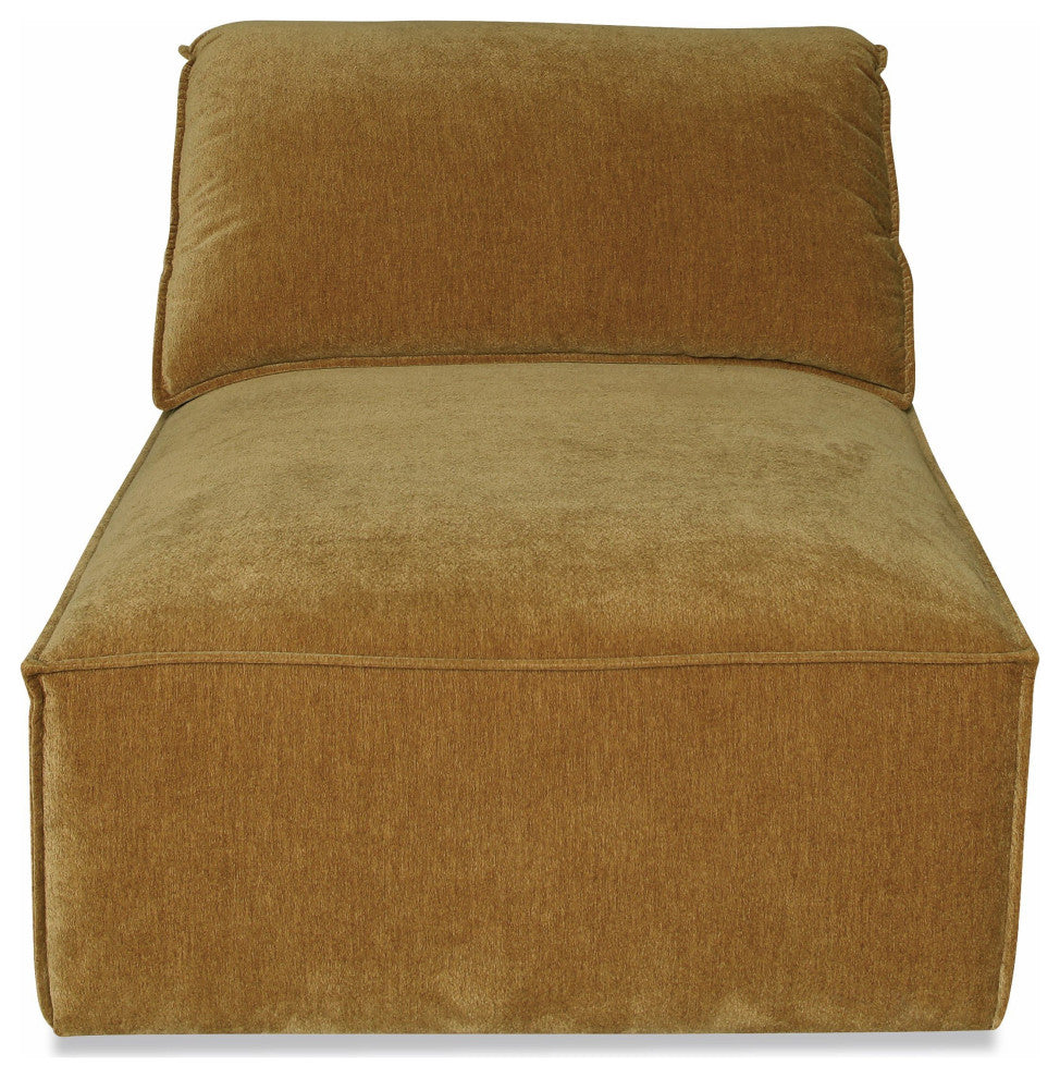Divani Casa Gene Modern Ochre Fabric Modular Armless Sectional Seat