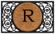 Armada Circle Monogram Doormat 18"x30", Letter R