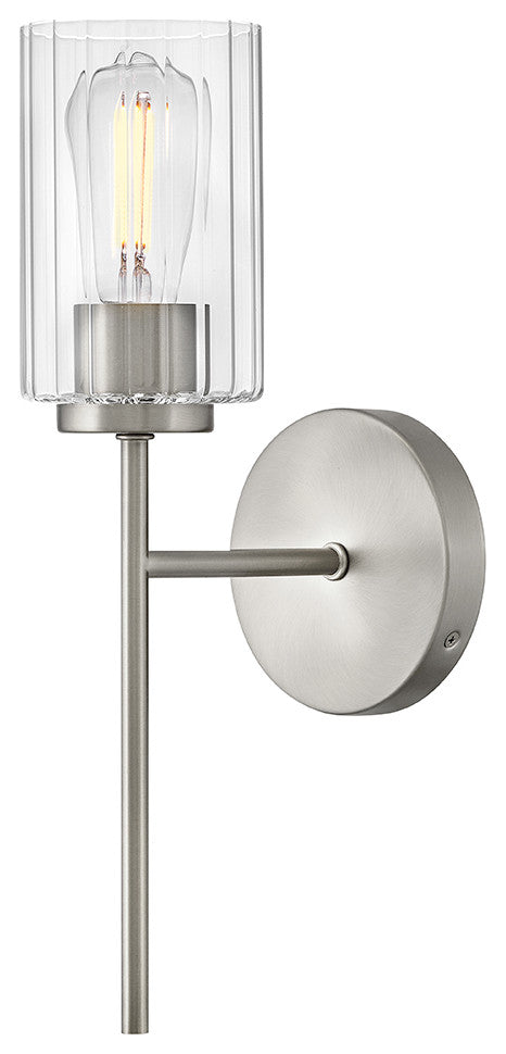 Lark Leta Medium Single Light Sconce, Brushed Nickel
