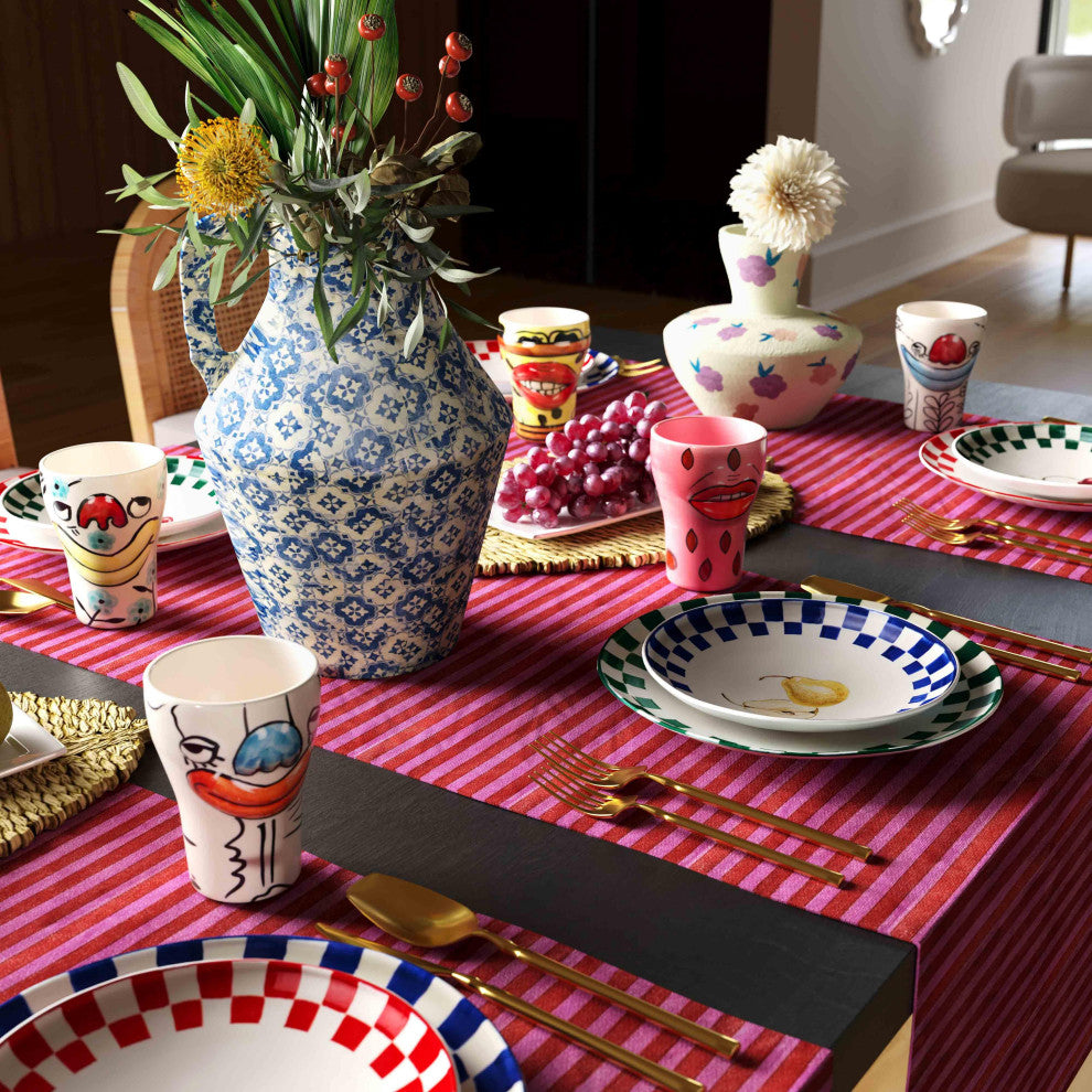 Cotton Mache Vase, Spring Blossoms