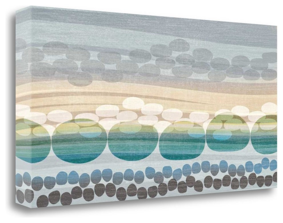 "Pebble Beach" By Tandi Venter,Ready to Hang Giclee Print on Gallery Wrap Canvas