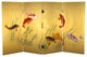 3' Tall Double Sided Seven Lucky Fish Canvas Room Divider