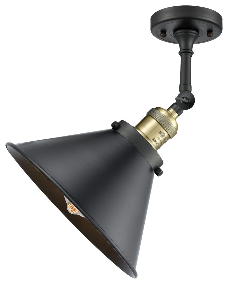 Briarcliff 1-Light Dimmable LED Sconce, Black Antique Brass
