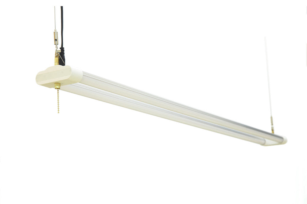 Workshop Tube Light Double Bulb 32-Watt 4' Linear LED T8, G13,  Frosted Cover, 5