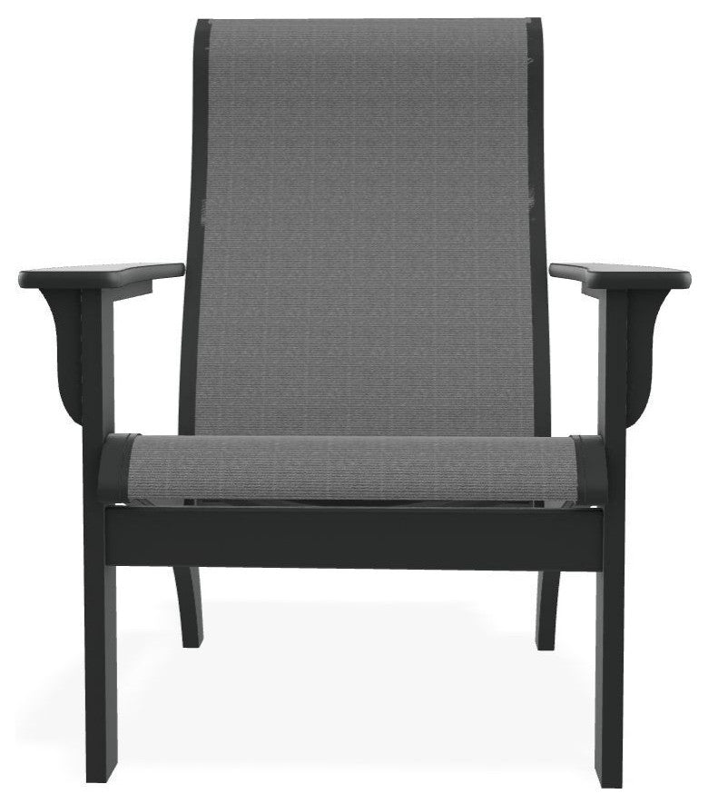 Adirondack Sling Outdoor Adirondack Armchair, Titanium/Graphite