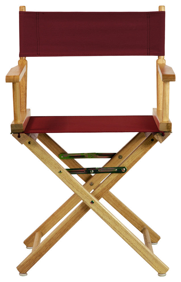 018" Director's Chair Natural Frame-Burgundy Canvas