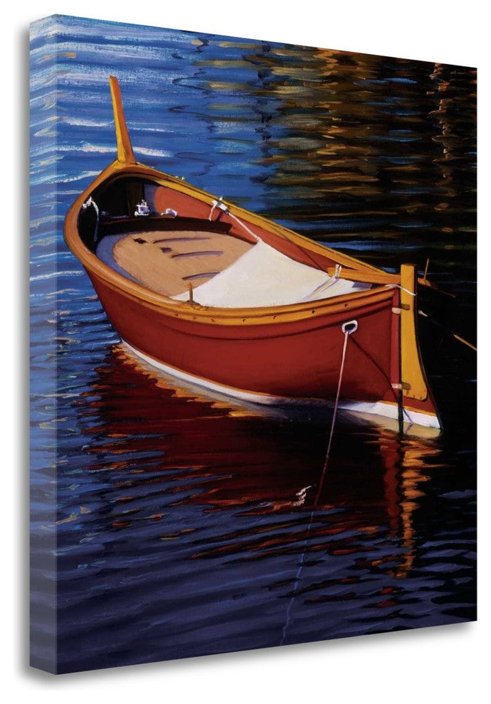 "Piccolo Barca Rossa" By Tom Swimm, Giclee Print on Gallery Wrap Canvas