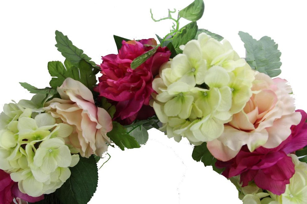 Artificial 24" Peony , rose and Hydreangea wreath
