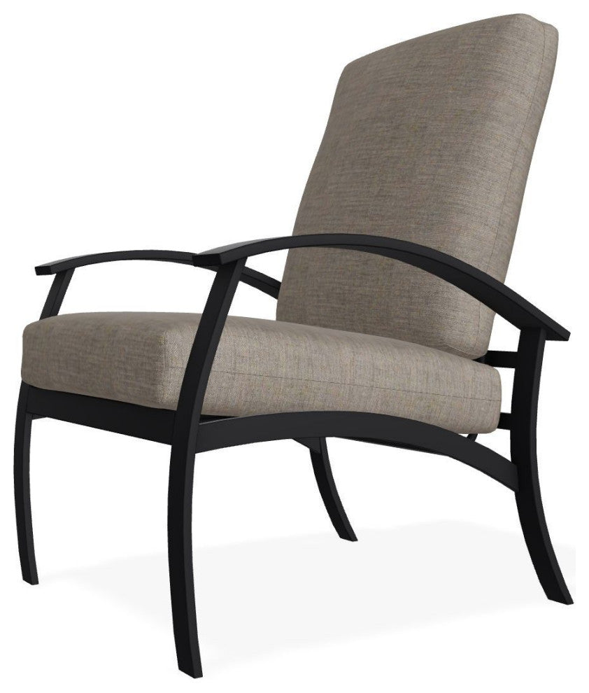 Belle Isle Cushion Deep Seating Outdoor Armchair, Rain Cast/Black