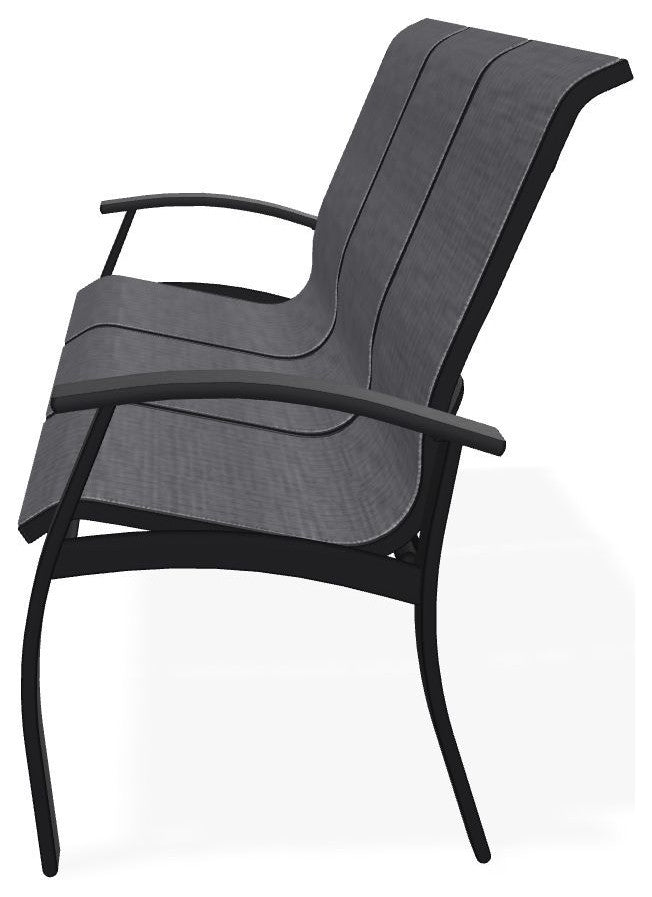 Belle Isle Sling 3-Seat Outdoor Sofa, Augustine Pewter/Black