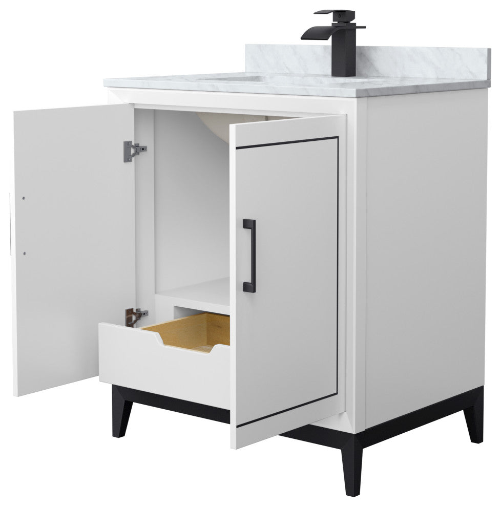 Marlena 30" Single Vanity, Top, Black Trim