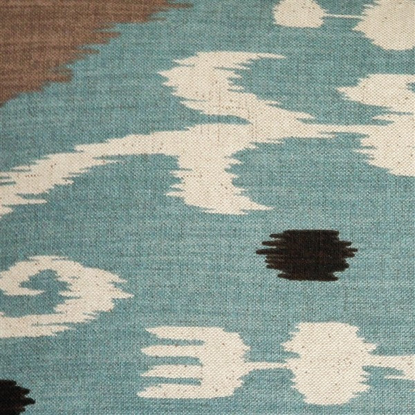 Pillow Decor - Indah Ikat Blue 12 x 20 Throw Pillow