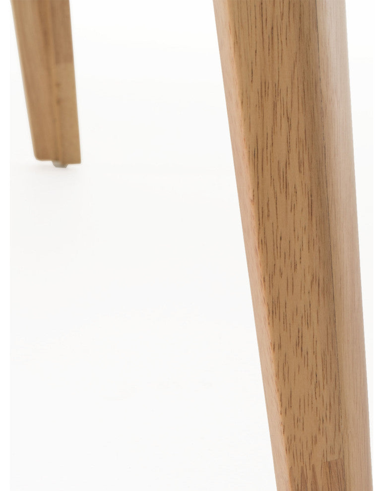 GDF Studio 5-Piece Meanda Mid Century Wood Dining Set, Dark Gray