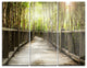 "Wooden Bridge in Forest" Photography Metal Wall Art, 3 Panels, 36"x28"