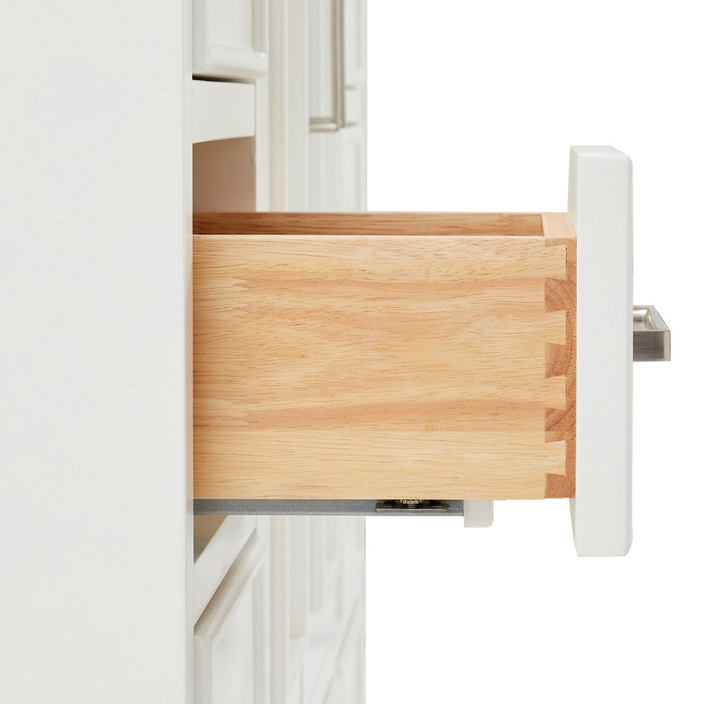 Ariel Stafford 54" Single Sink Bathroom Vanity Base, White