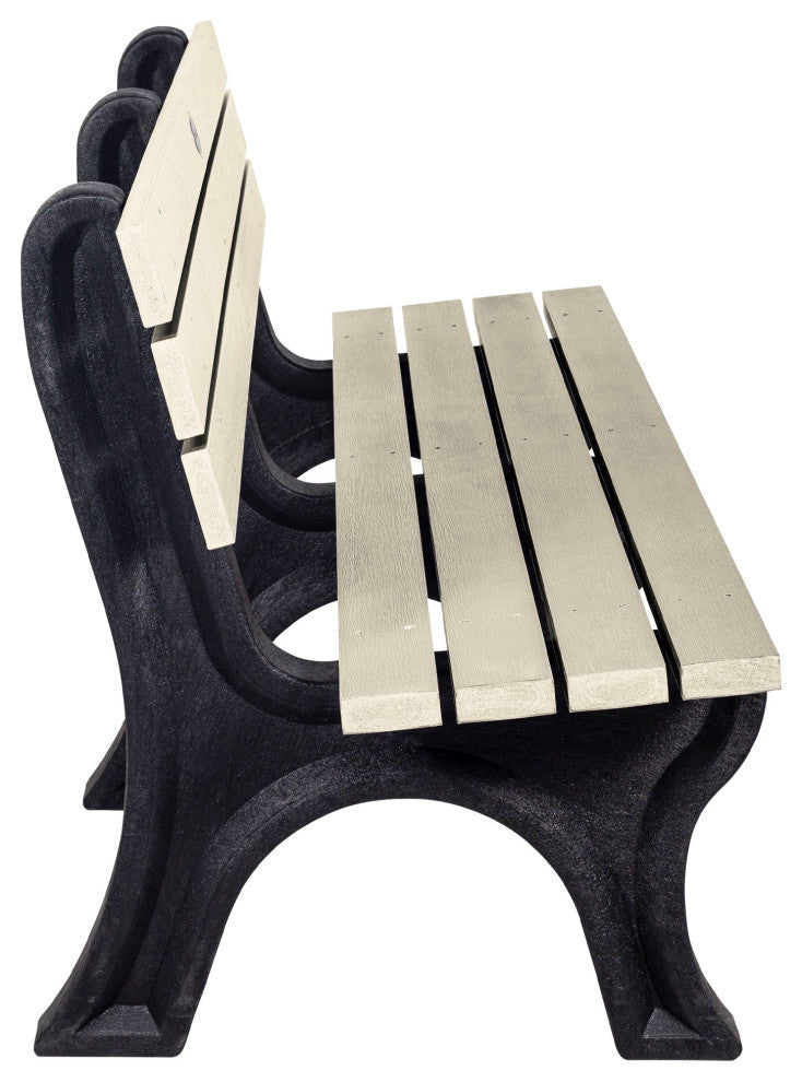 Aurora Traditional 6' Park Bench, Whitewash