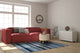 Infinity Ocean Stripe Blue Rug, 3'11"x5'7"