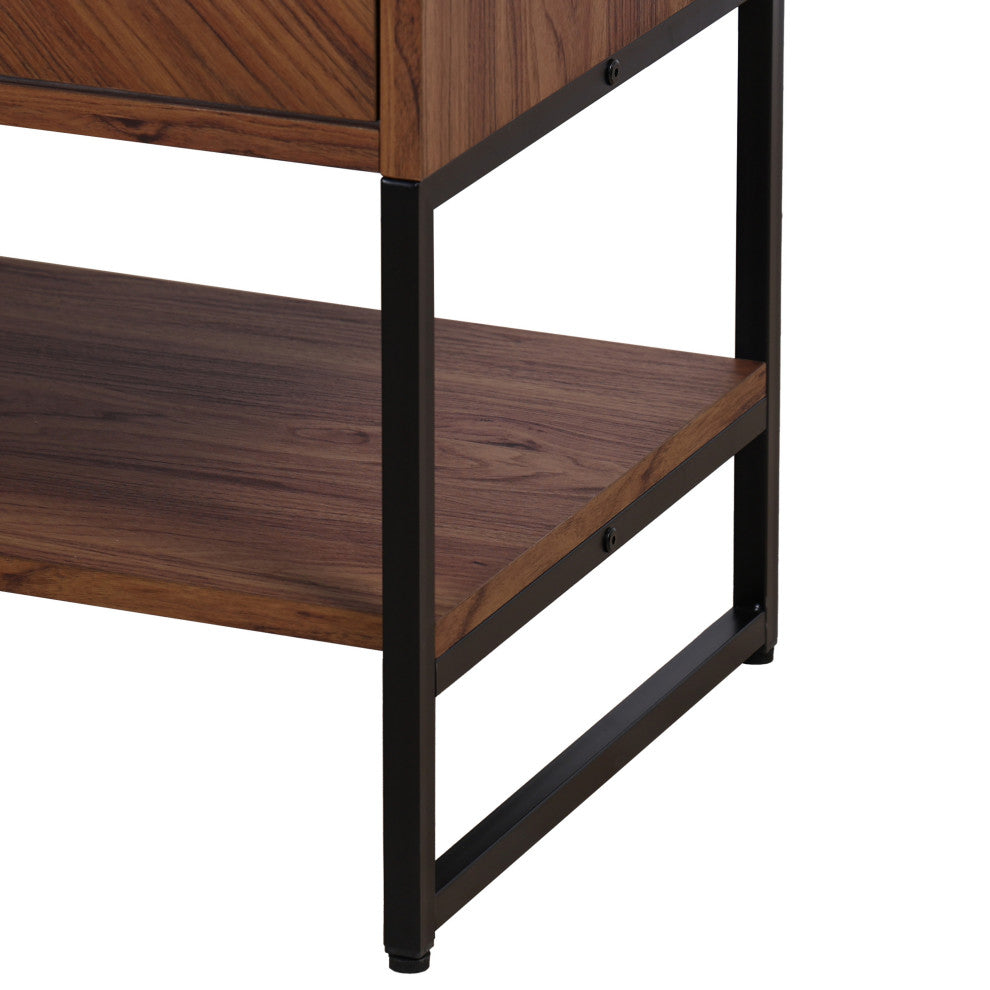 Juhl Chevron-Front 2-Shelf Bath Vanity Cabinet Only, Sink Basin Not Included