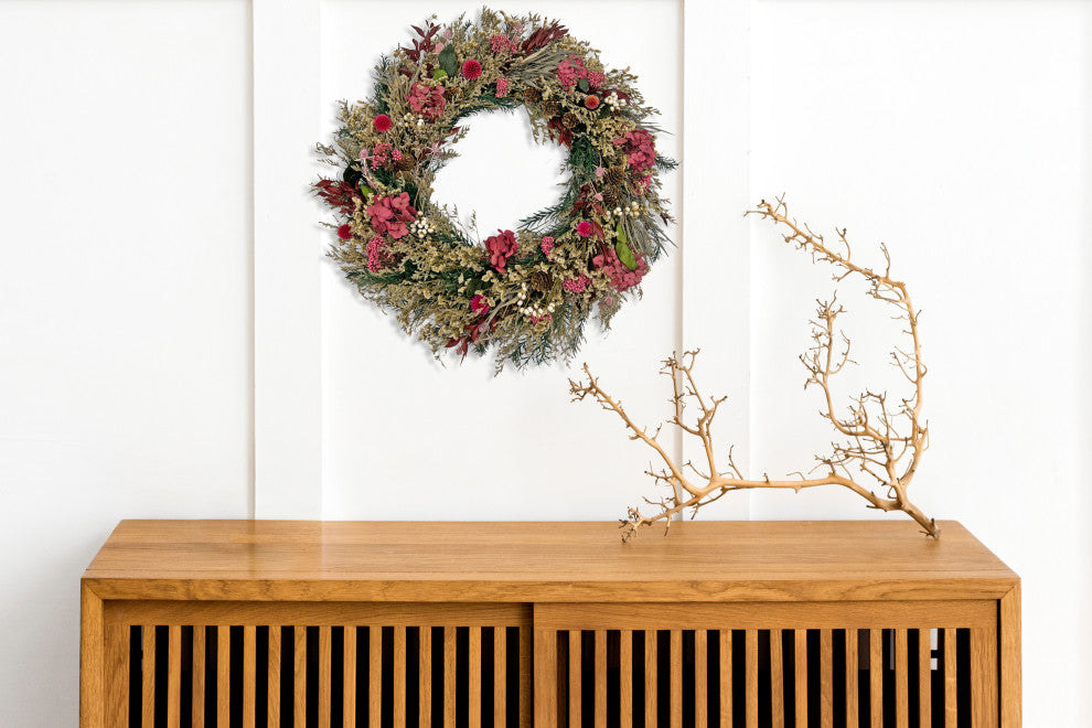 20" Dried Preserved Sea Lavender Mix Wreath
