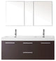 Zuri 55" Double Vanity, Wenge, Polished Chrome