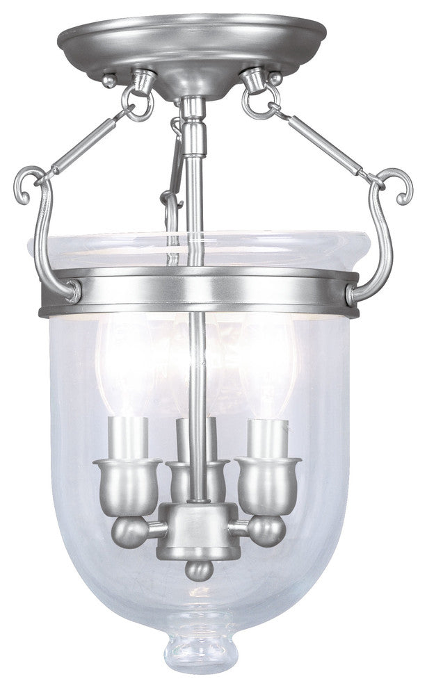 Jefferson Ceiling Mount, Brushed Nickel