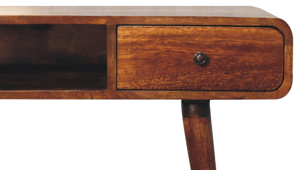 Curved Chestnut Writing Desk