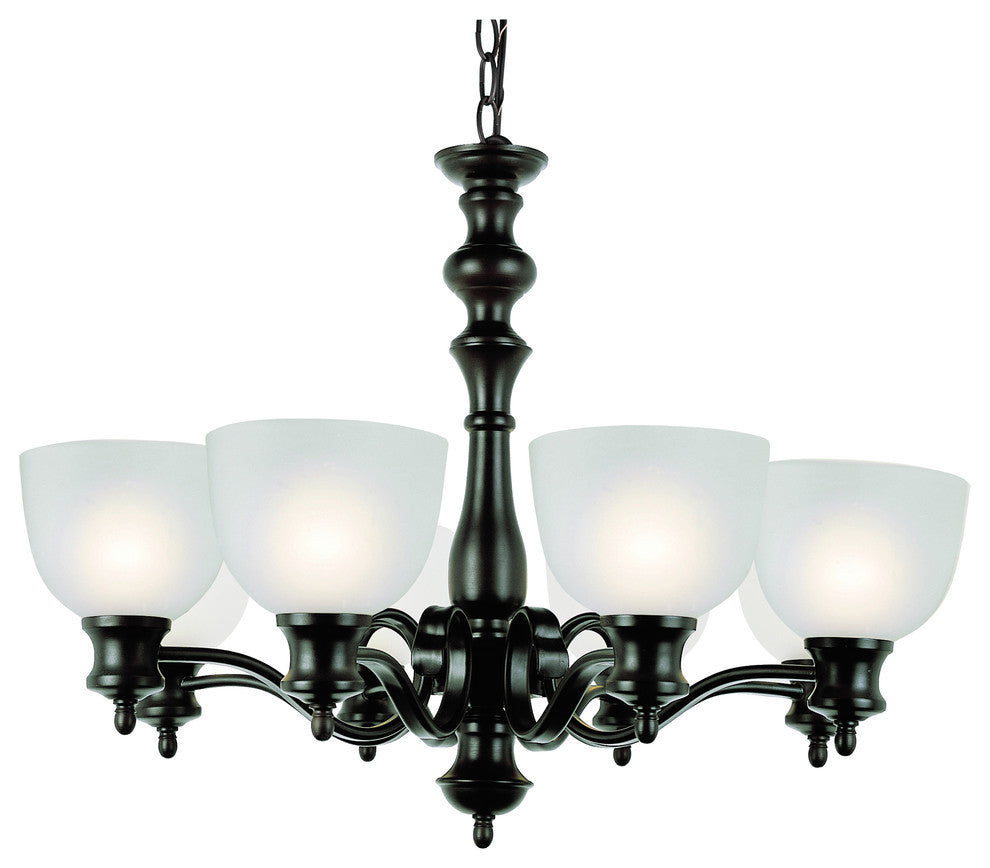 Trans Globe 7298 Dark Oil Rubbed Bronze 8 Light Chandelier