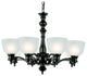 Trans Globe 7298 Dark Oil Rubbed Bronze 8 Light Chandelier