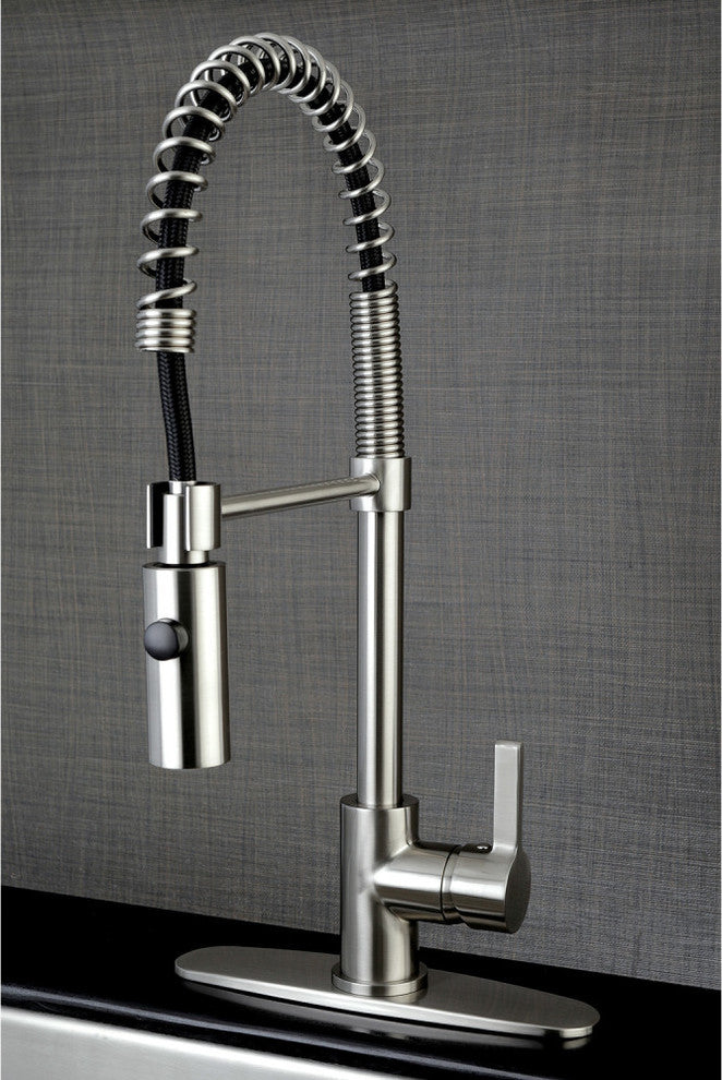 Gourmetier Single-Handle Pre-Rinse Kitchen Faucet, Brushed Nickel