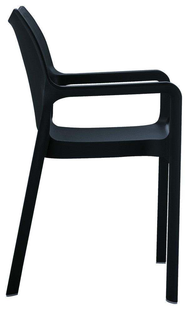 Compamia Diva Outdoor Dining Armchair, Set of 2, Black